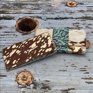 Cowhide Wallet and Checkbook